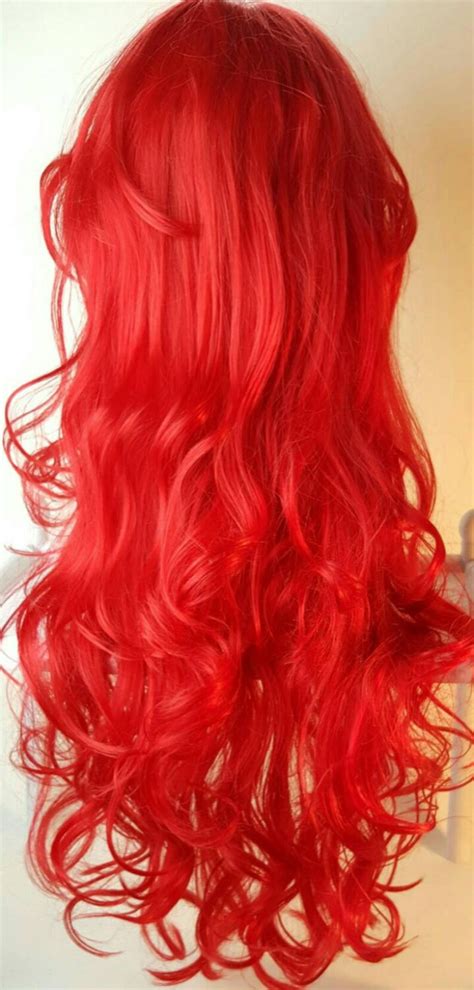 Poison Ivy Ariel Piosion Ivy Long Red Wig Long Wavey Red Etsy