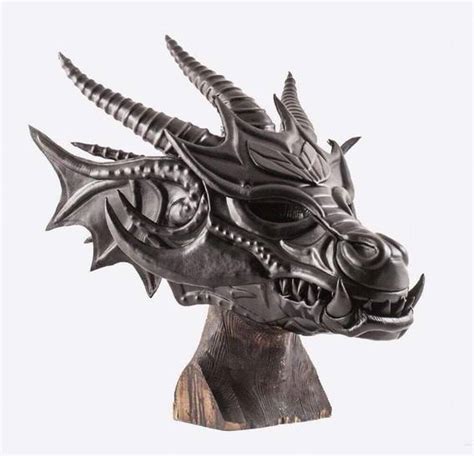 Gara Black Dragon Art Leather Mask Bob Basset