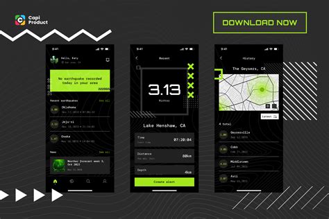 Earthquake Alert App - Cyberpunk Design Style | Figma