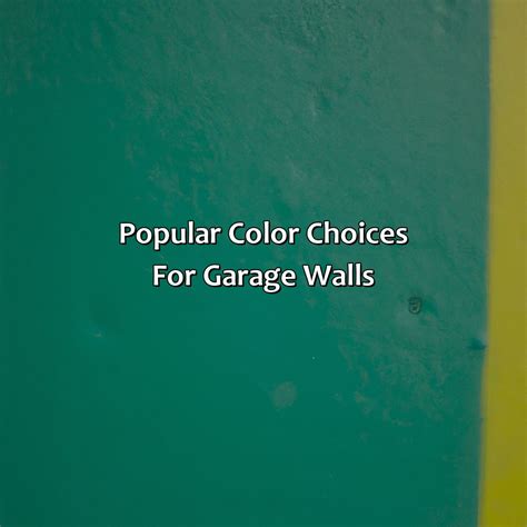 What Color To Paint Garage Walls - colorscombo.com