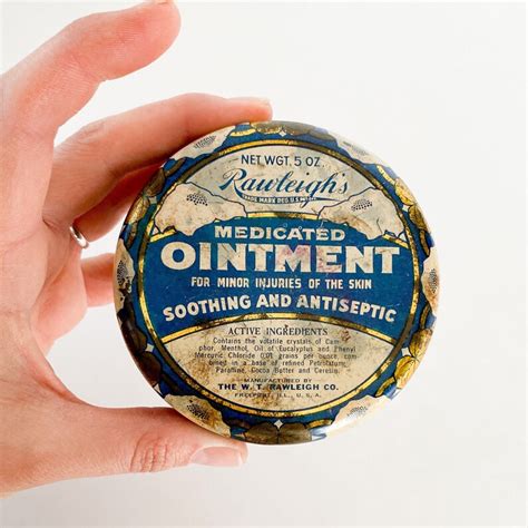 Vintage Rawleighs Medicated Ointment Tin Etsy