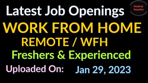 Work From Home Jobs Work From Home Wfh Remote Jobs Work From