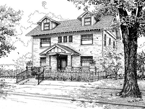 Portraits Of The Home In Pen Ink Artofit