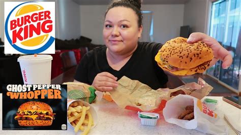 New Ghost Pepper Whopper Burger King Mukbang Youtube