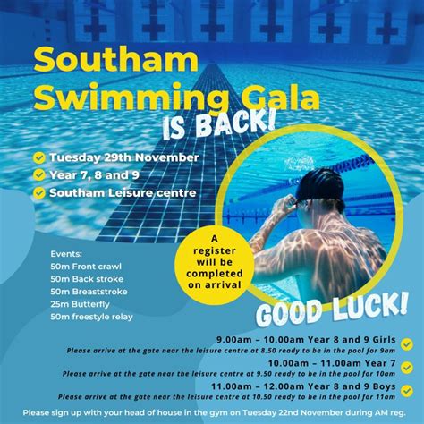 Southam Swimming Gala Is Back Year 9 Blog