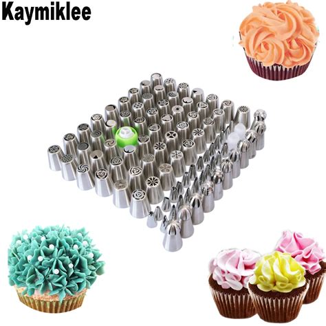 Kaymiklee Pcs Set Nozzle Pastry Cake Icing Piping Stainless Steel