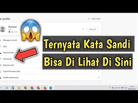 Cara Melihat Kata Sandi Yang Tersimpan Di Microsoft Edge Youtube