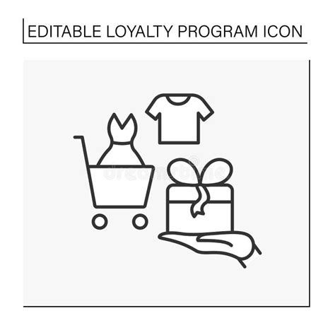 Loyalty Line Icon Loyalty Program Isolated Vector Illustration Stock