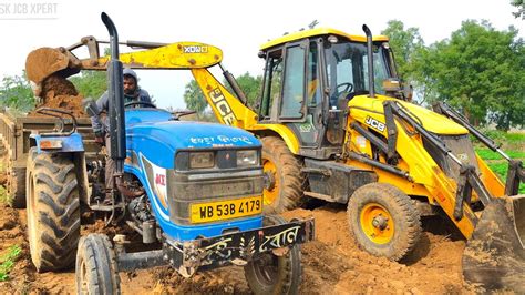 New Jcb 3dx Eco Xcellence Machine Loading Mud In Ace 350 Di Mahindra