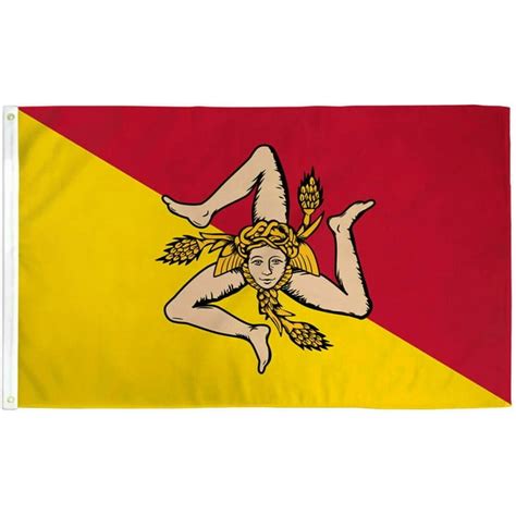 Sicily Flag 3x5ft Flag Of Sicily Sicilian Flag 3x5 House Flag 100d