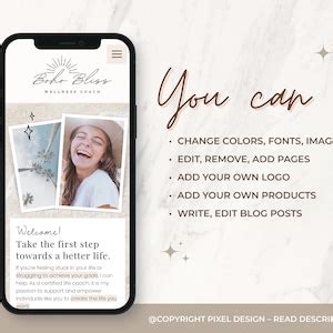 Boho Wix Coach Website Template Minimalistic Wix Site Coaching