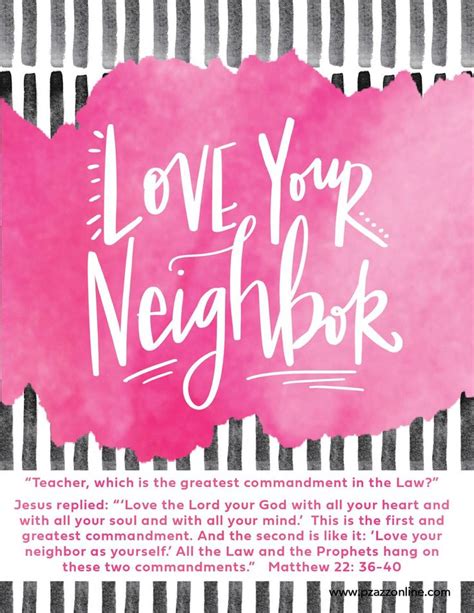 Sunday Scripture Love Your Neighbour Greatest Commandment Love The Lord