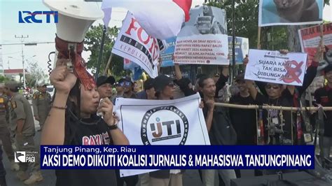 Aksi Demo Tolak Ruu Penyiaran Diikuti Koalisi Jurnalis Dan Mahasiswa