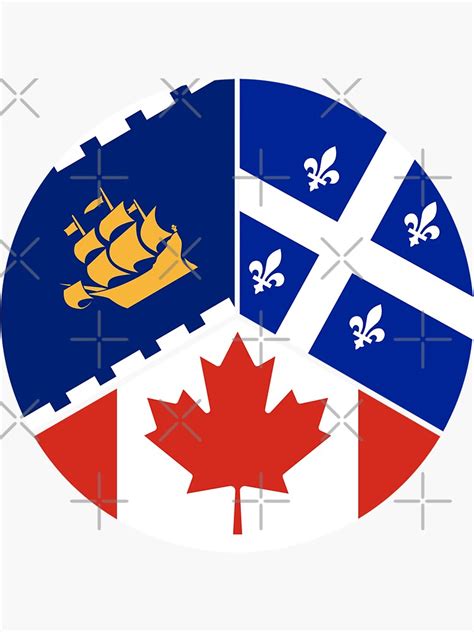 Quebec City Quebec Canada Flag Montréal Sticker For Sale By