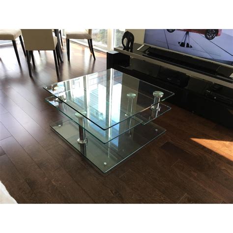 3 Tiered Glass Coffee Table Aptdeco