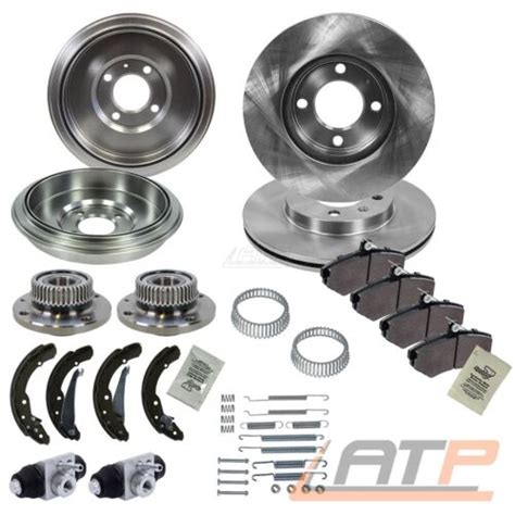 BREMSE BREMSEN SATZ KIT VORNE 2x RADNABE M LAGER HINTEN FÜR VW CADDY 2