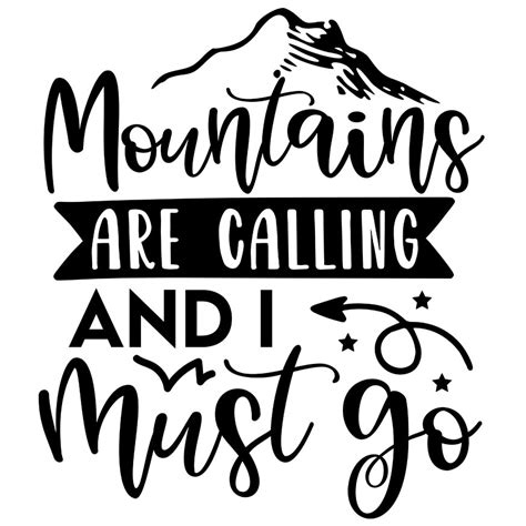 Sticker Exterior cu munti si mesajul "Mountains are calling and I must ...