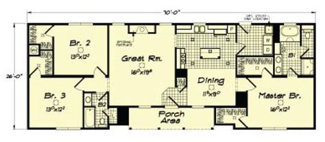 Ranch Modular Home Floor Plan With Integrated Front Porch Modular Homes Modular Home Floor