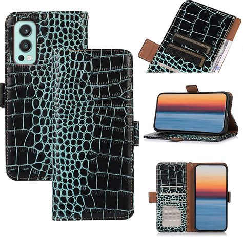 Amazon Qichenlu Crocodile Pattern Genuine Leather Flip Case