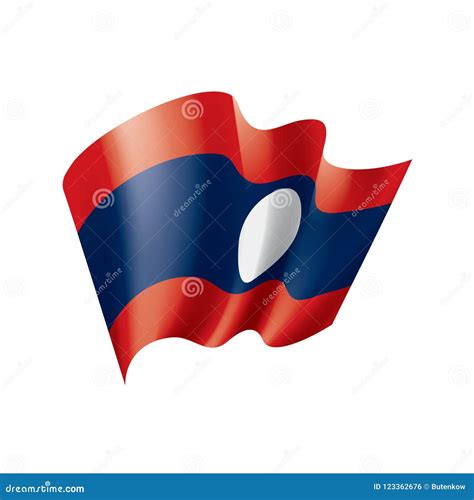 Bandera De Laos Ejemplo Del Vector En Un Fondo Blanco Ilustraci N Del