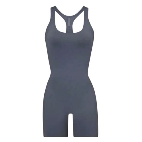Skims Swim Skims Swim Cycle Suit Gunmetal One Piece Swimwear Onesie