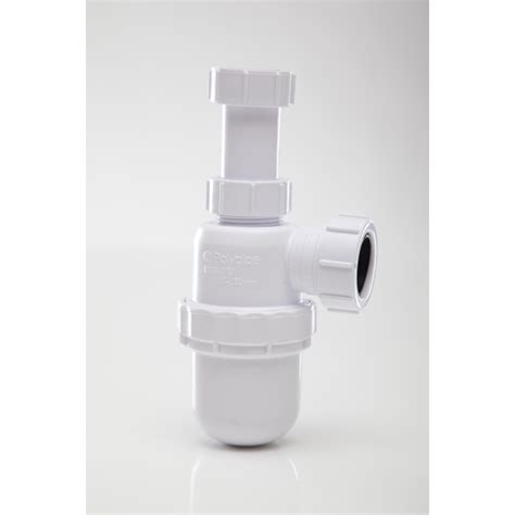 Polypipe Bottle Trap Anti Syphon Adjustable Telescopic White 32mm