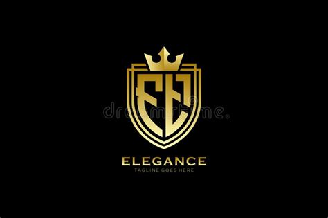 Initial Ft Elegant Luxury Monogram Logo Or Badge Template With Scrolls