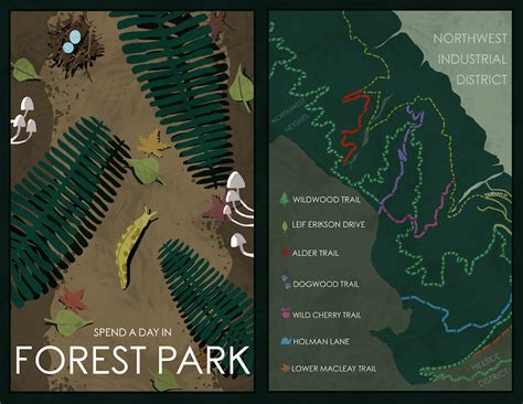 Forest Park Map on Behance