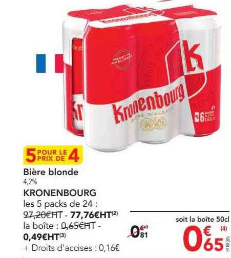 Promo Bière Blonde Kronenbourg chez METRO iCatalogue fr