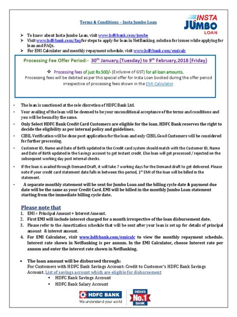 HDFC Jumbo Loan Terms and Conditions | Interest | Banks