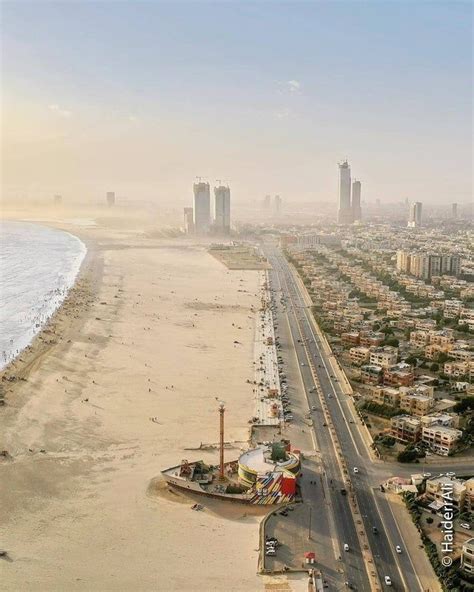 An Aerial View Of The Beach And City