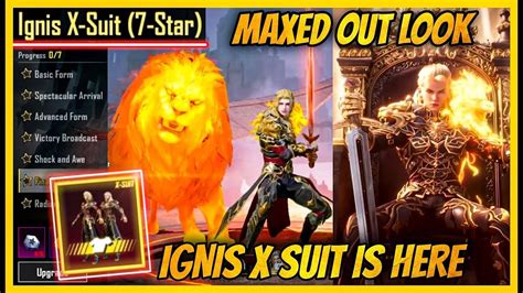 IGNIS X SUIT 3D LOOK 7 STAR MAX OUT LOOK FREE EMOTES AND MYTHIC