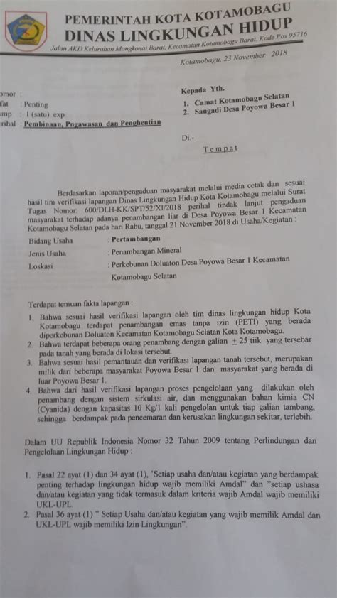 Kumpulan Contoh Surat Pengaduan Masyarakat Ke Dinas Lingkungan