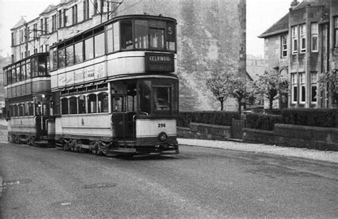 Trams At Mearns Road Clarkston Glasgow 1950 Glasgow City Centre