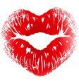 Retro Neon Lips Sign Romantic Kiss Kissing Vector Image