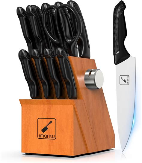 Amazon Imarku Knife Set Pcs Kitchen Knife Set With Block