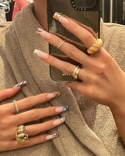 Kylie Jenners New Nail Art Inspo Kylie Nails Long Acrylic Nails