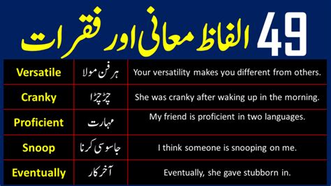 English Vocabulary In Urdu Archives Charagheilm