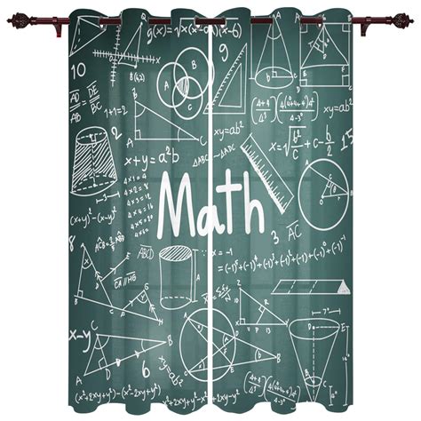 Mathematics Physics Formula Modern Window Curtains for Living Room