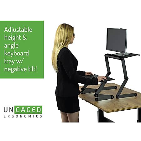 Uncaged Ergonomics Workez Standing Desk Laptop Stand Up Desk Converter