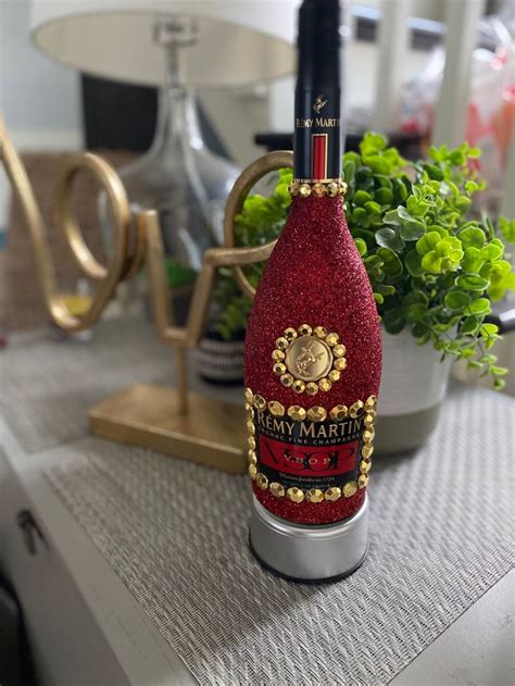 Red Remy Martin Bling Bottle By Gethappyshots On Etsy Bling Bottles