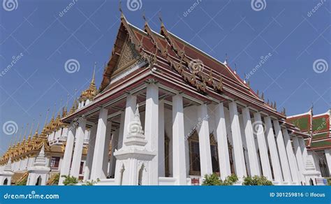 Famous Bangkok Temple Wat Ratchanatdaram Worawihan Stock Photo Image