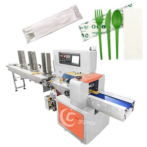 Automatic Disposable Cutlery Set Packaging Machine For Napkin Tissue