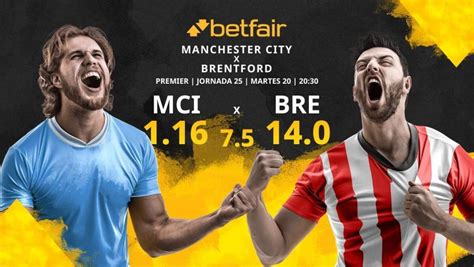 Manchester City FC vs Brentford FC horario TV estadísticas