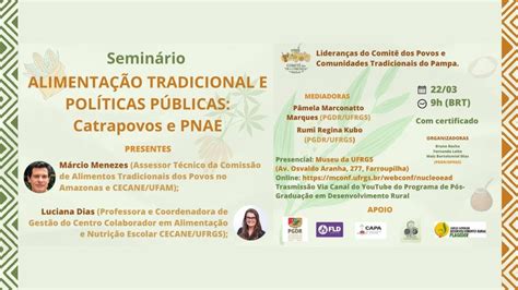 Semin Rio Alimenta O Tradicional E Pol Ticas P Blicas Catrapovos E