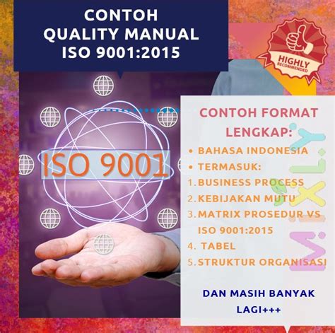 Paket Template Quality Manual Manual Mutu Iso 9001 2015 Bahasa Indonesia Belajar Mart