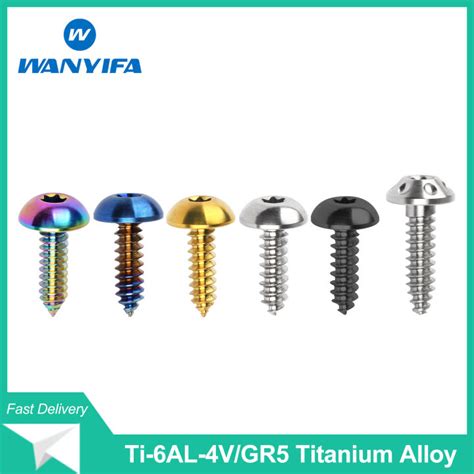 Wanyifa Titanium M5X17 M5X20mm Self Tapping Button Torx Screw Bolt For