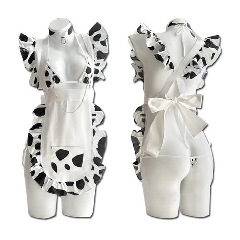 Cow Sexy Cosplay Costume Maid Tankini Swimsuit Cow Print Bikini Cosplay Sexy Cute Aliexpress