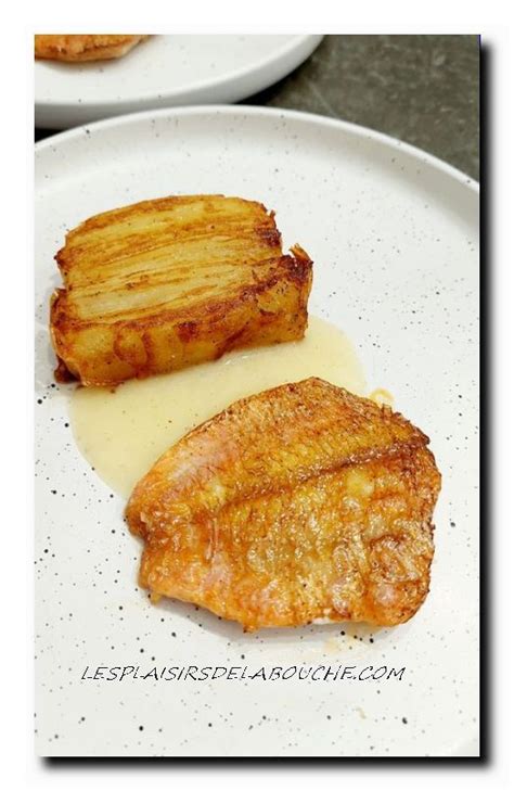 Filets De Rouget Sauce Au Citron Et Mille Feuille De Pommes De Terre