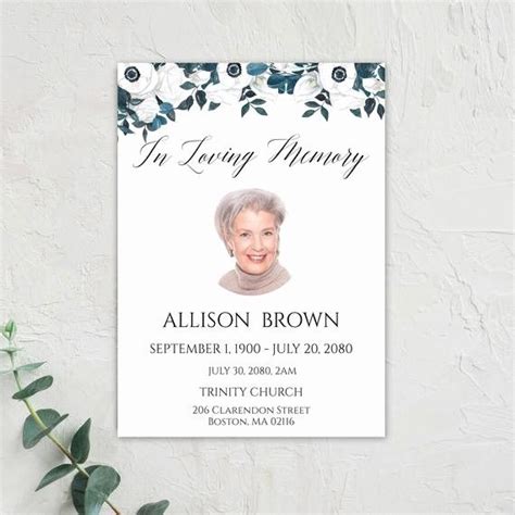 In Loving Memory Cards Template Lovely Funeral Program Template In